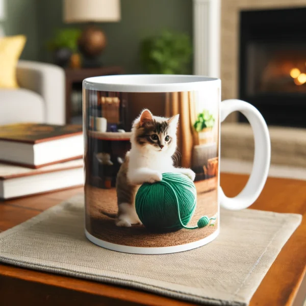 Mug personnalisé marron – Image 3