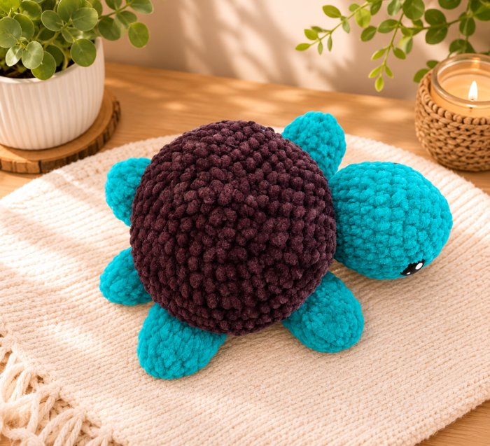 Peluche tortue crochet