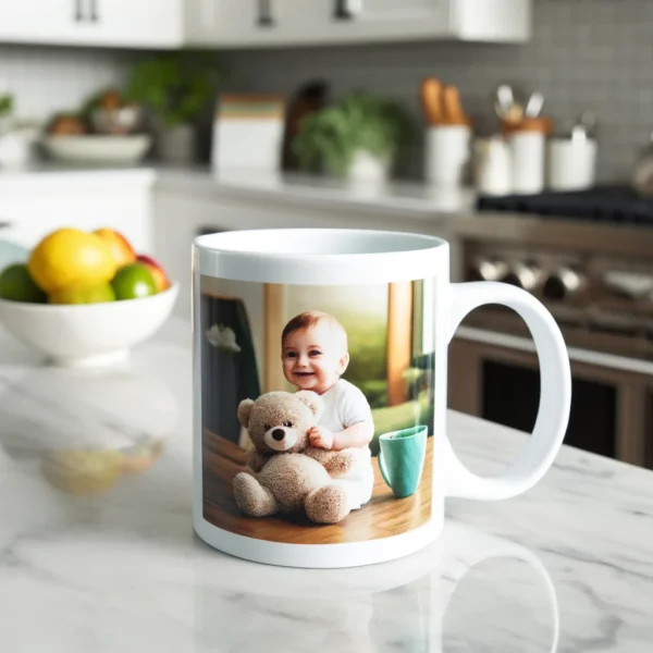 Mug personnalisé bleu – Image 4