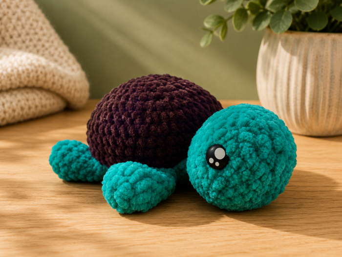 Peluche tortue crochet