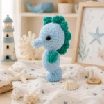 Doudou Hippocampe au Crochet