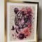 Painting diamant majestueux tigre blanc encadré – Tableau décoratif 30 x 40 cm