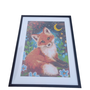 Renard en Painting diamant fait et encadrer 30x40cm