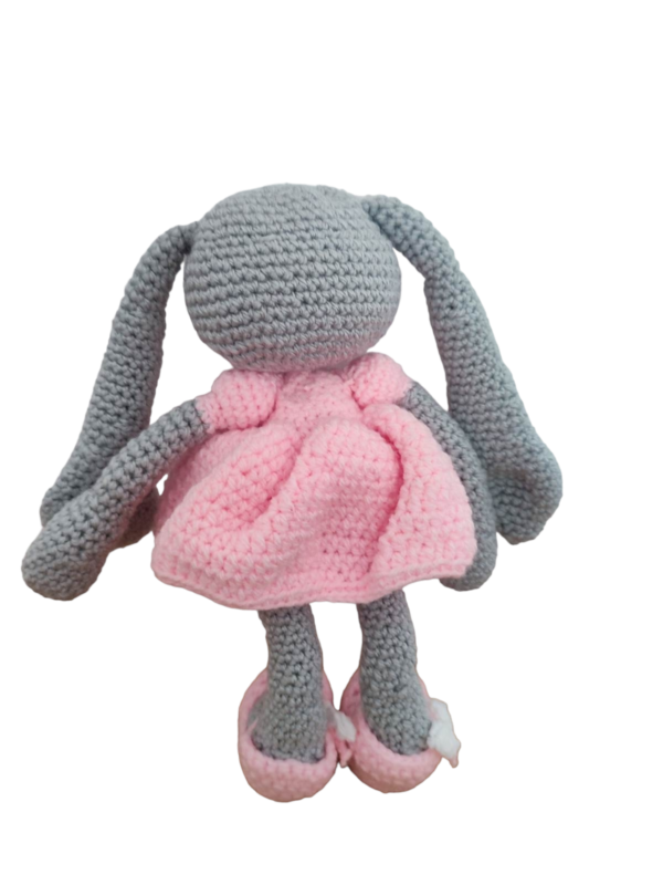 Peluche lapin en robe – Image 3