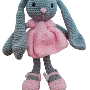 Peluche lapin en robe