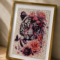 Painting diamant majestueux tigre blanc encadré – Tableau décoratif 30 x 40 cm