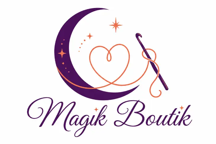 Logo du site magik-boutik.fr, achat de peluches en crochet, mugs personnalisés, puzzles personnalisés, oracle du loup, painting diamant...